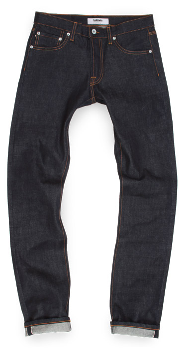 Baldwin Henley selvedge raw denim slim American made jeans