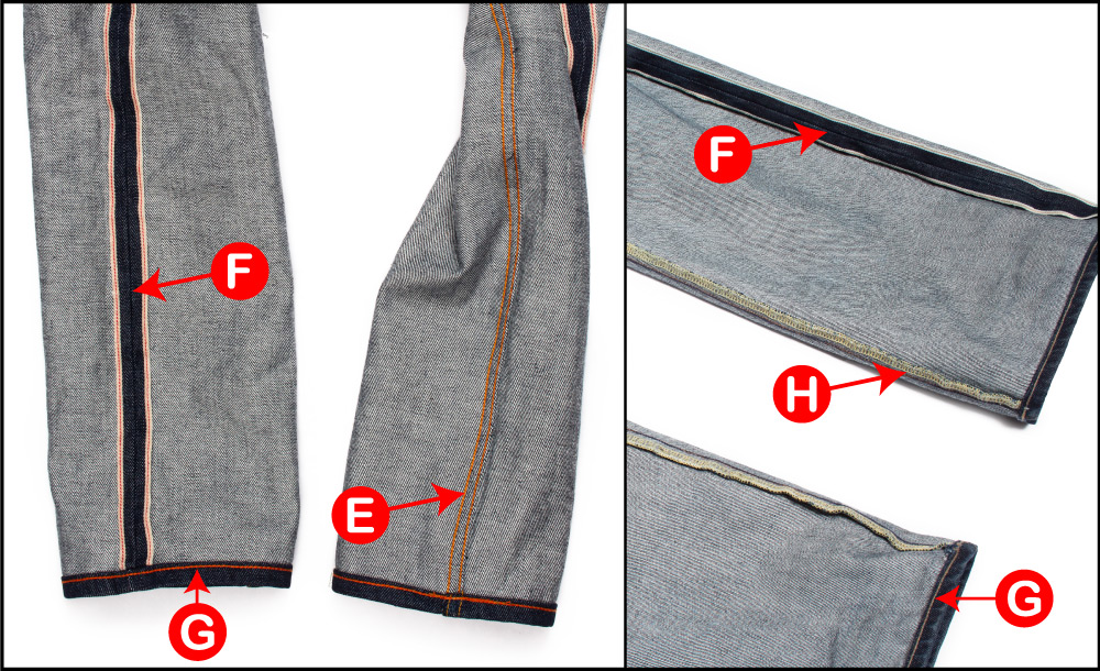 hemming selvedge denim