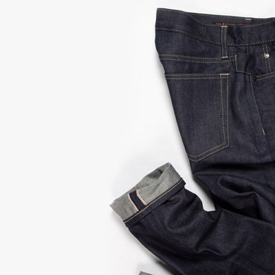 Artistic Japanese selvedge raw denim jeans made in USA