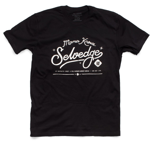 Mama knows selvedge black t-shirt