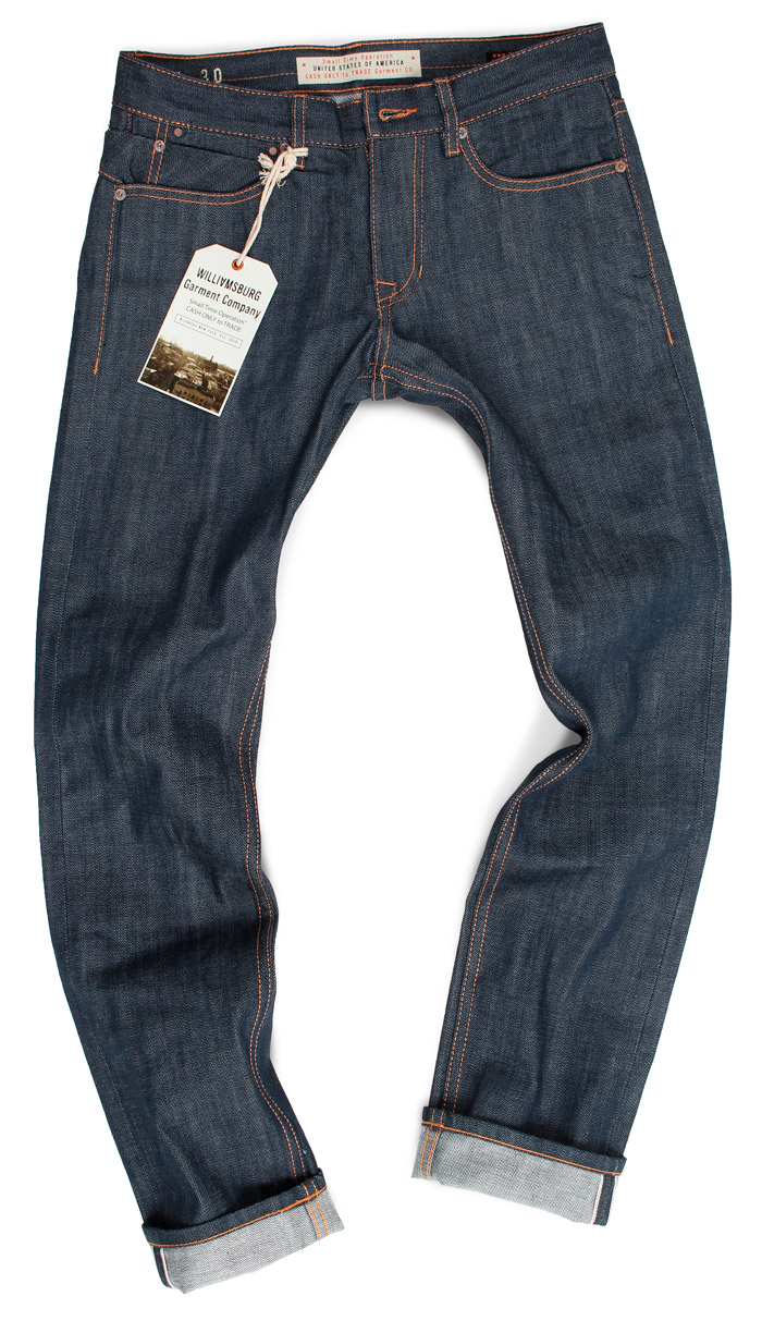 Slim Raw Denim Jeans with Tonal Detail Re-visited | Williamsburg