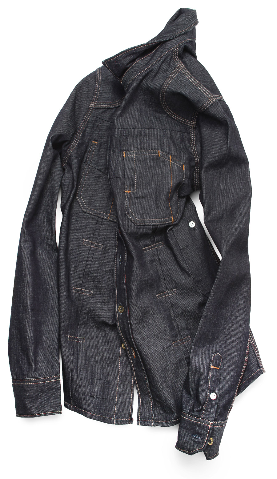 Shop men's  raw denim shirt